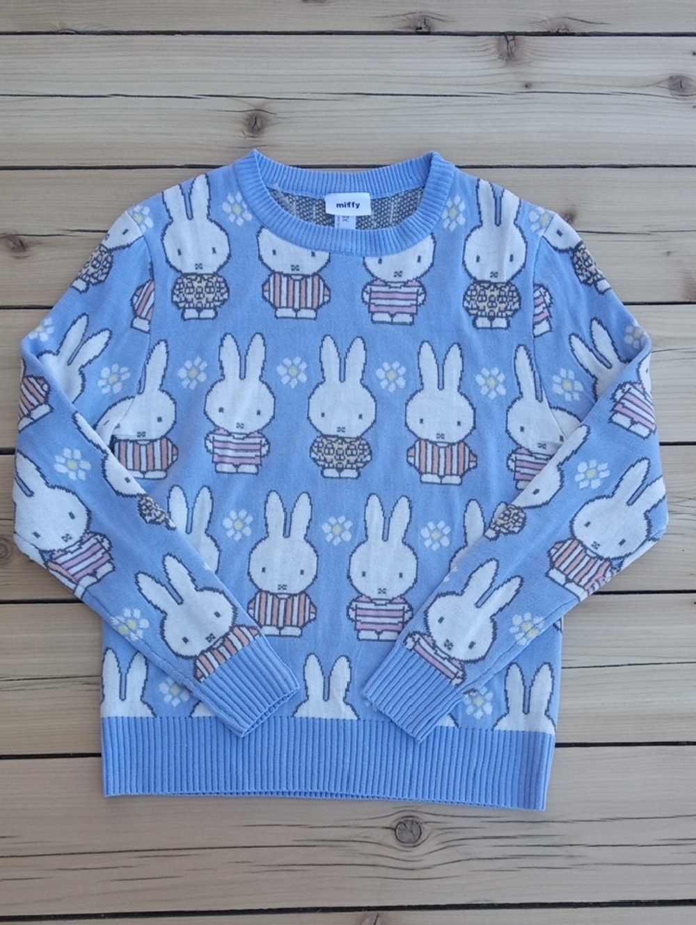 Miffy Pastel Blue Bunny Knit Sweater - Picture 3 of 9